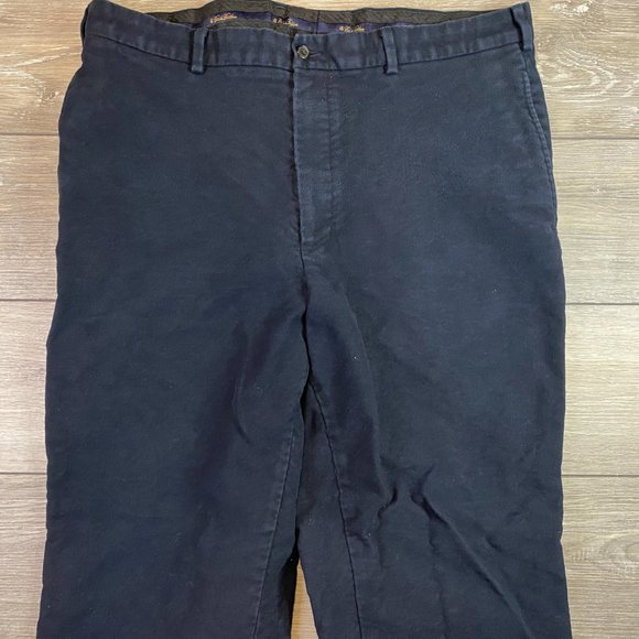 Brooks Brothers Hudson Blue Pants 100% Cotton  Heavyweight 40x30 - Picture 2 of 8